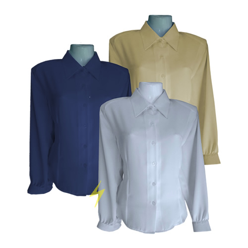 Blusas de chifon manga larga