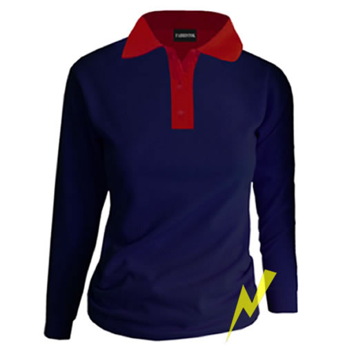 Blusa polo manga larga